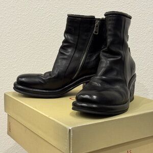 A.S.98 Women's Black Leather Ankle Boots made in Europe